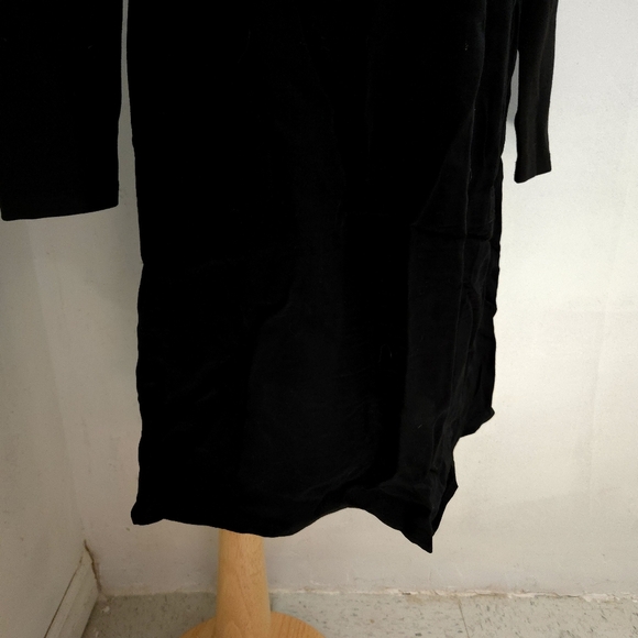 Calvin Klein |  Black Long Sleeve Dress Midi - Picture 6 of 12